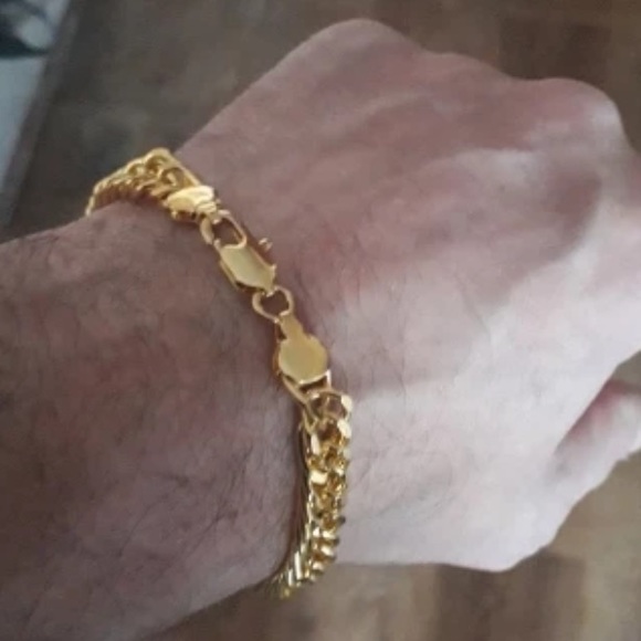 Other - Men’s 18k Gold Plated Finish Snake Link Bracelet